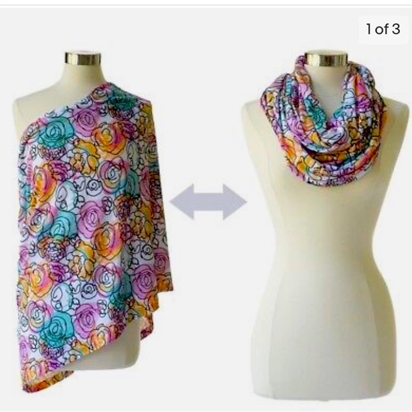 Itzy Ritzy nursing happens infinity breastfeeding scarf - watercolor bloom - Picture 1 of 2